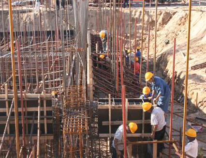 重庆涪陵建筑加固施工现场